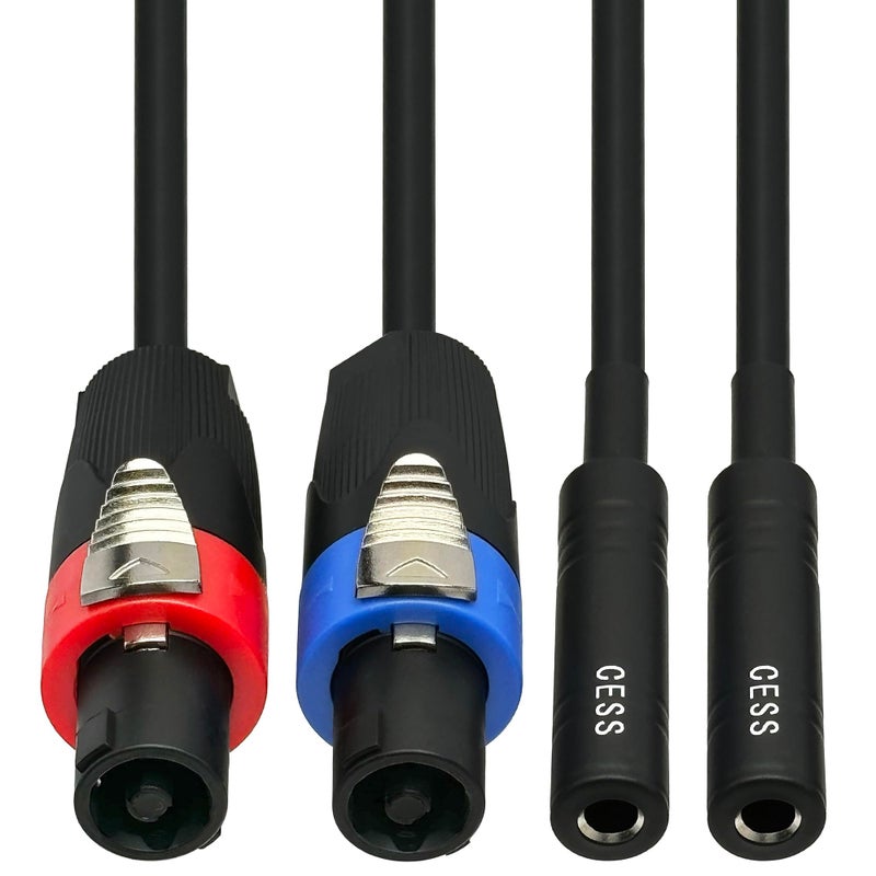 CNCESS CESS-026 Speakon Cables, Male Speakon to 1/4 Adapter Speaker Cable, 2 Pack - Image 2